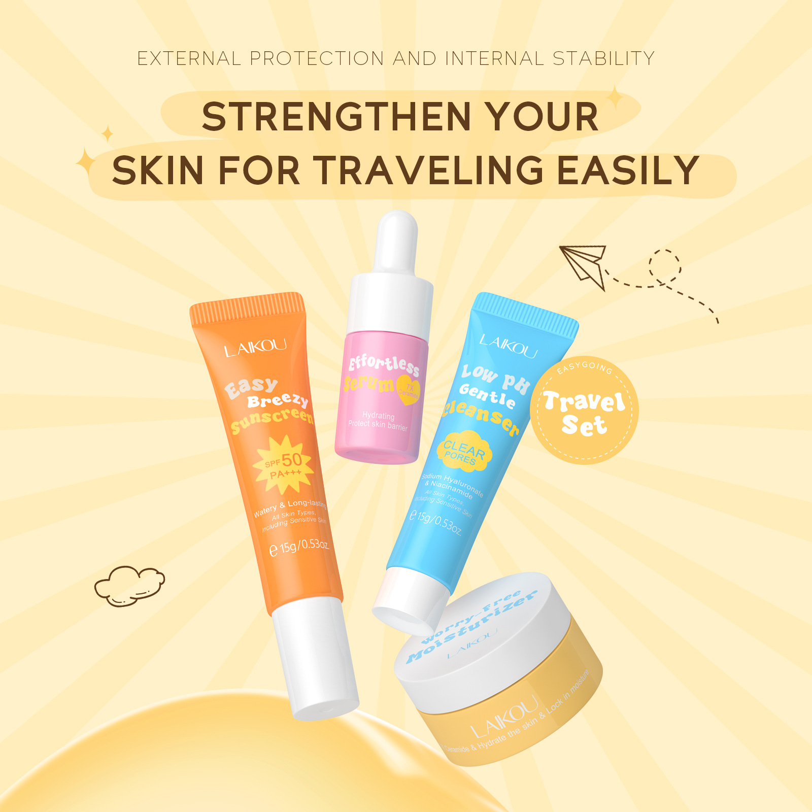 4PCS Laikou Ceramide Travel Su - Ceramide Moisturizer 评论和价格
